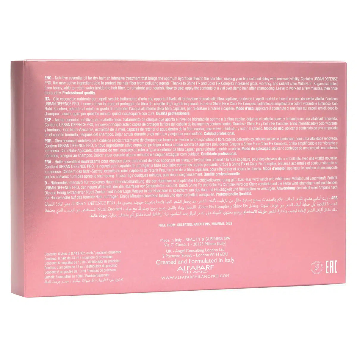 Alfaparf Semi Di Lino Moisture Nutritive Essential Oil 6x13ml