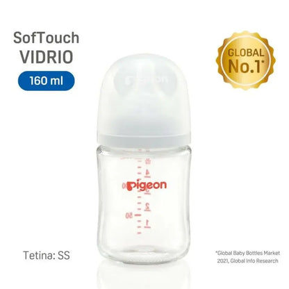 Mamadera Softouch Boca Ancha - Vidrio | Pigeon