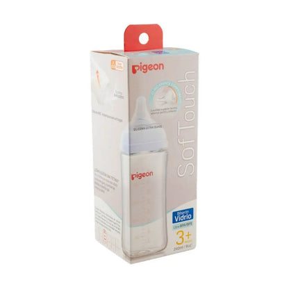 Mamadera Softouch Boca Ancha - Vidrio | Pigeon
