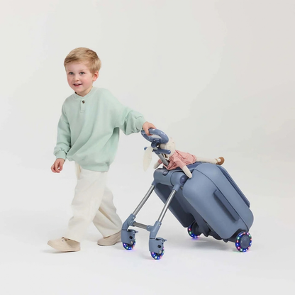 Maleta Infantil 2 en 1 con Asiento Cabby - Rose Gold | Kinderkraft