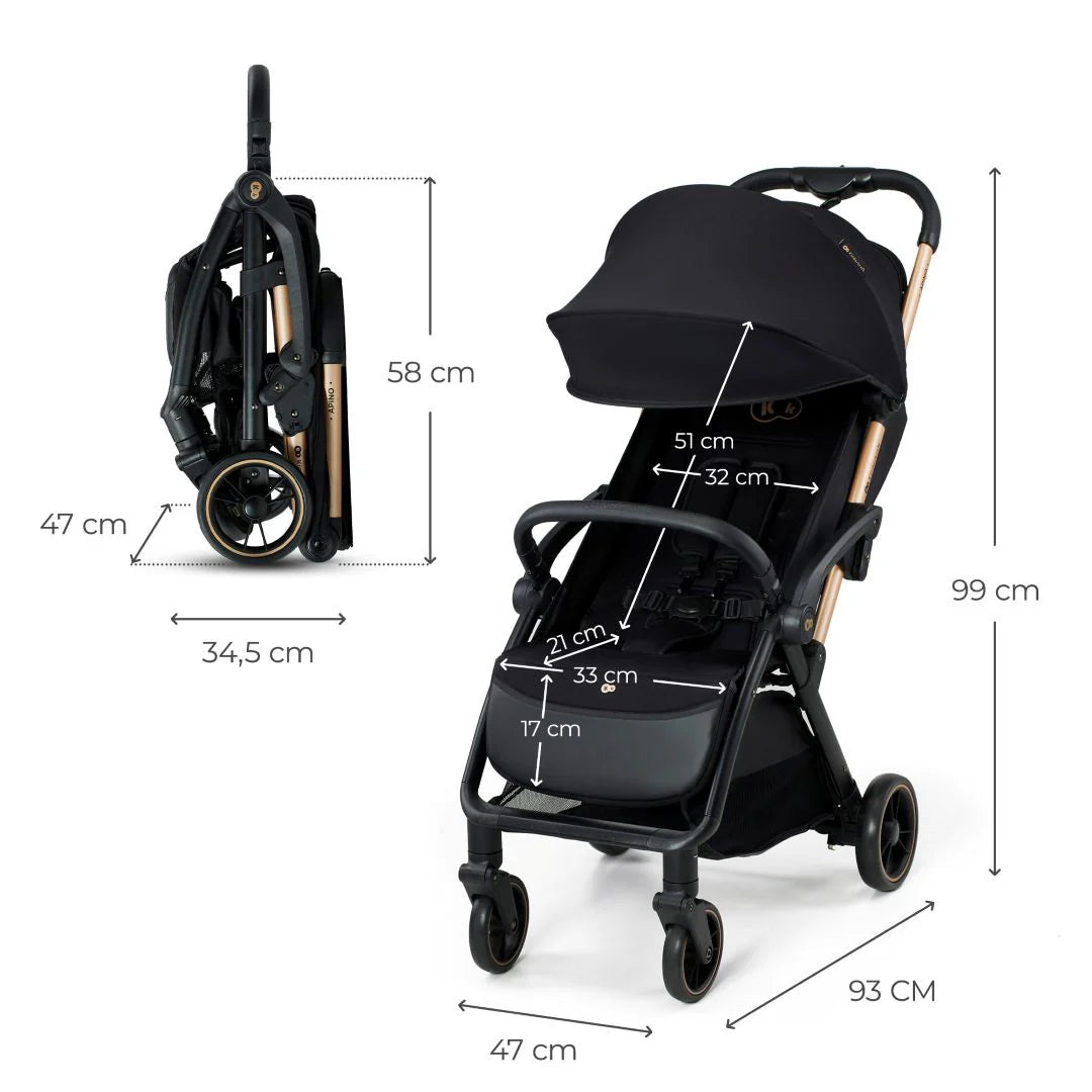 Coche de Paseo Apino - Raven Black | Kinderkraft