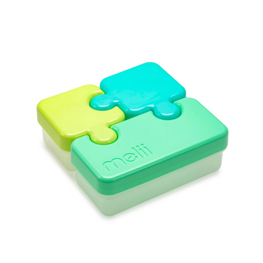 Contenedor Puzzle - Celeste Lima y Verde | Melii