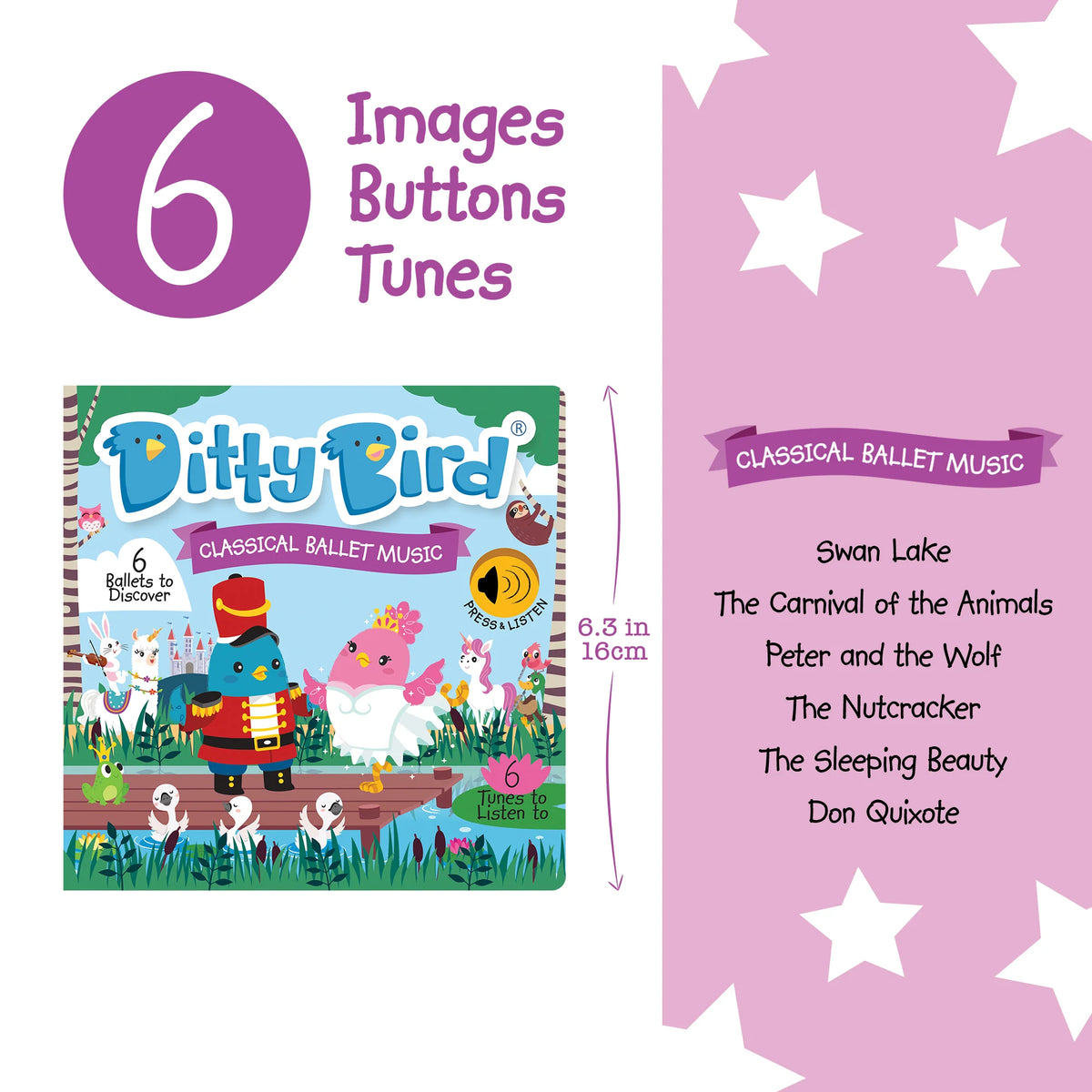 Libro Interactivo Musical - Classical Ballet Music | Ditty Bird