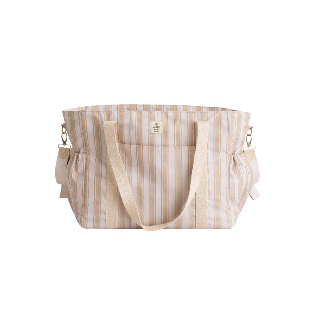 Bolso de Maternidad - Rayas Beige | Antü Baby
