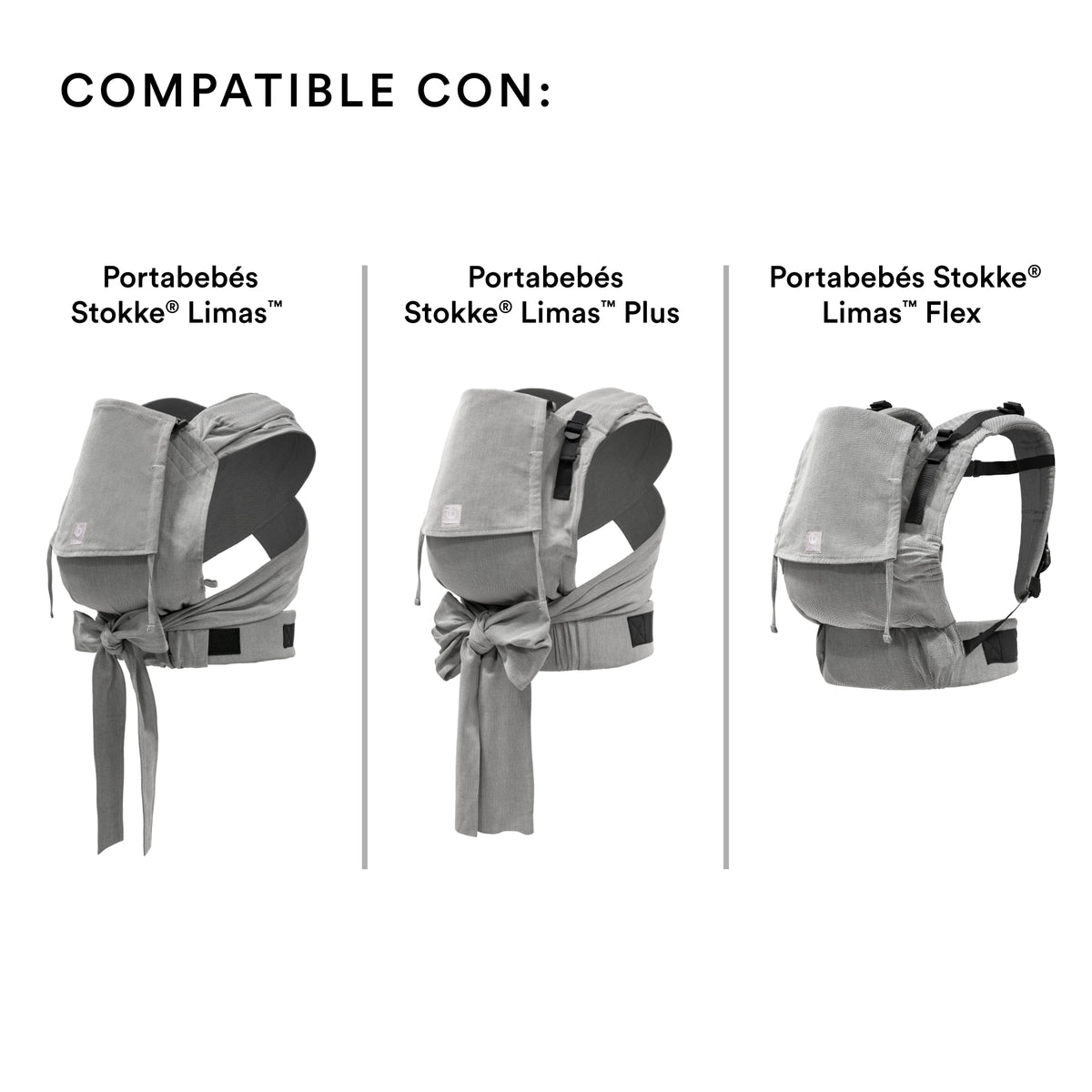 Protectores de Correas para Portabebés Limas™ -  Gris Melange | Stokke