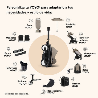 Chasis de Coche Ultracompacto Stokke® YOYO³ - Negroᵘˢ | YOYO by Stokke