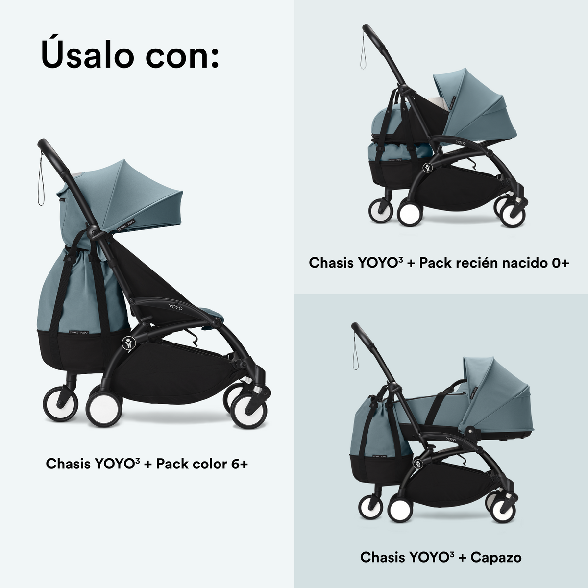 Bolso para Coche Ultracompacto Stokke® YOYO² - Aqua | YOYO by Stokke