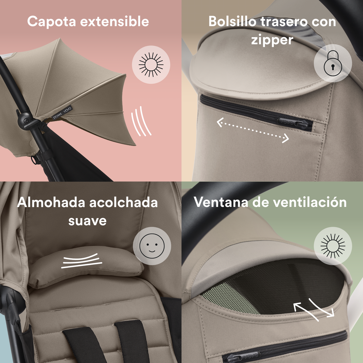 Asiento 6+ para Coche Ultracompacto Stokke® YOYO³ - Taupe | YOYO by Stokke