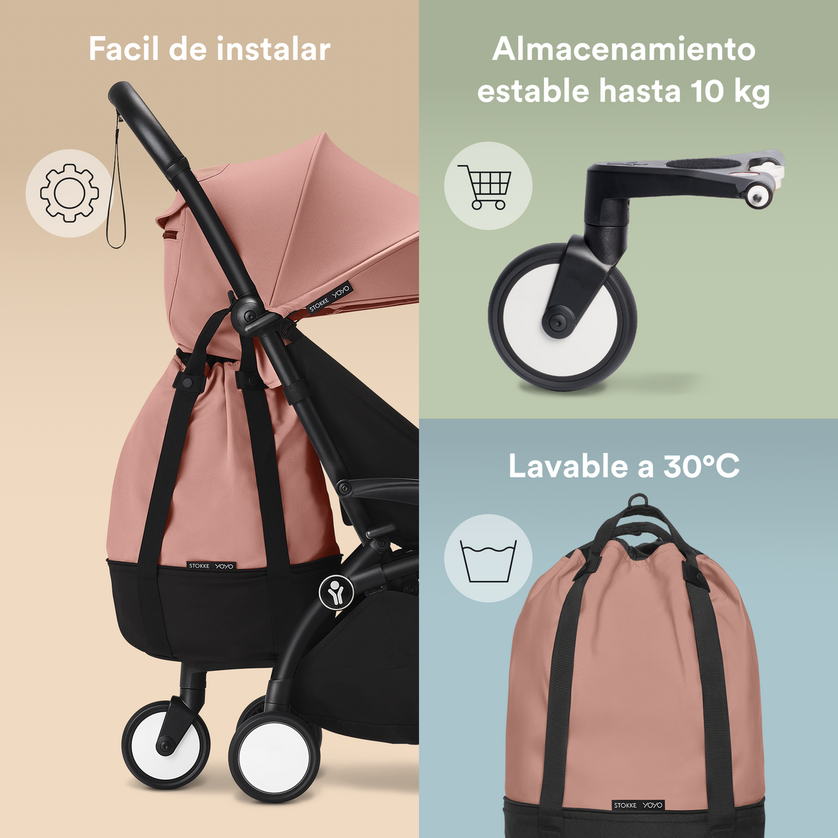 Bolso para Coche Ultracompacto Stokke® YOYO² - Ginger | YOYO by Stokke