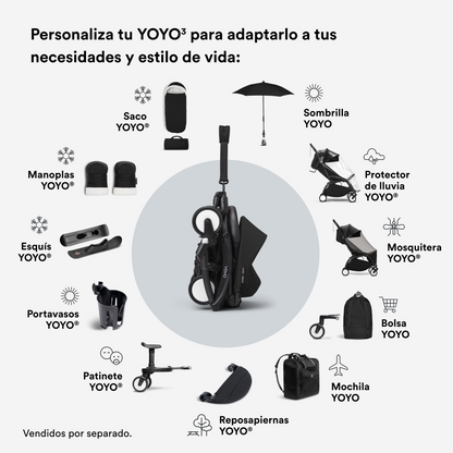 Saco de Invierno para Coche Ultracompacto Stokke® YOYO³ - Negro | YOYO by Stokke