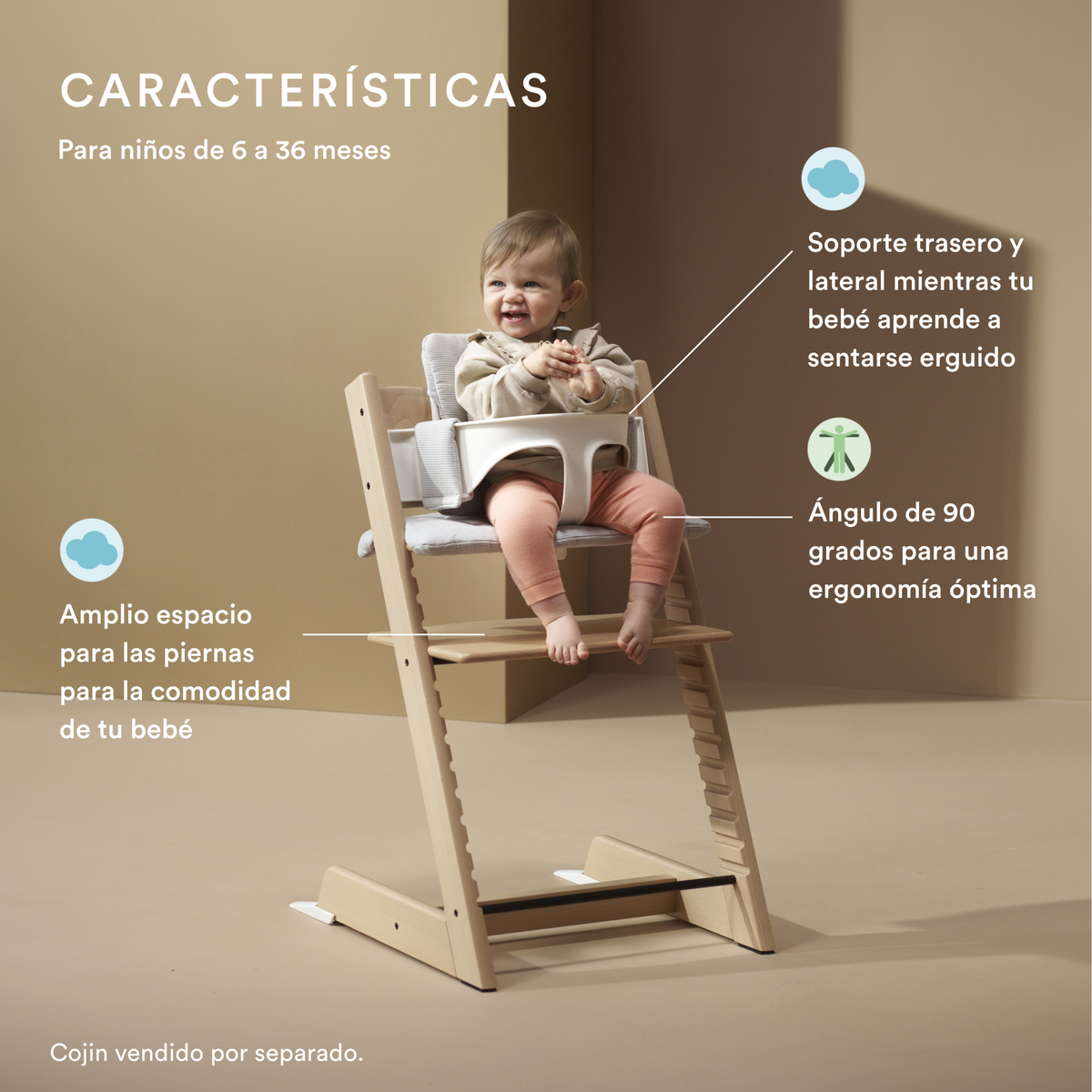 Pack Silla Tripp Trapp® + Baby Set y Bandeja - Natural | Stokke