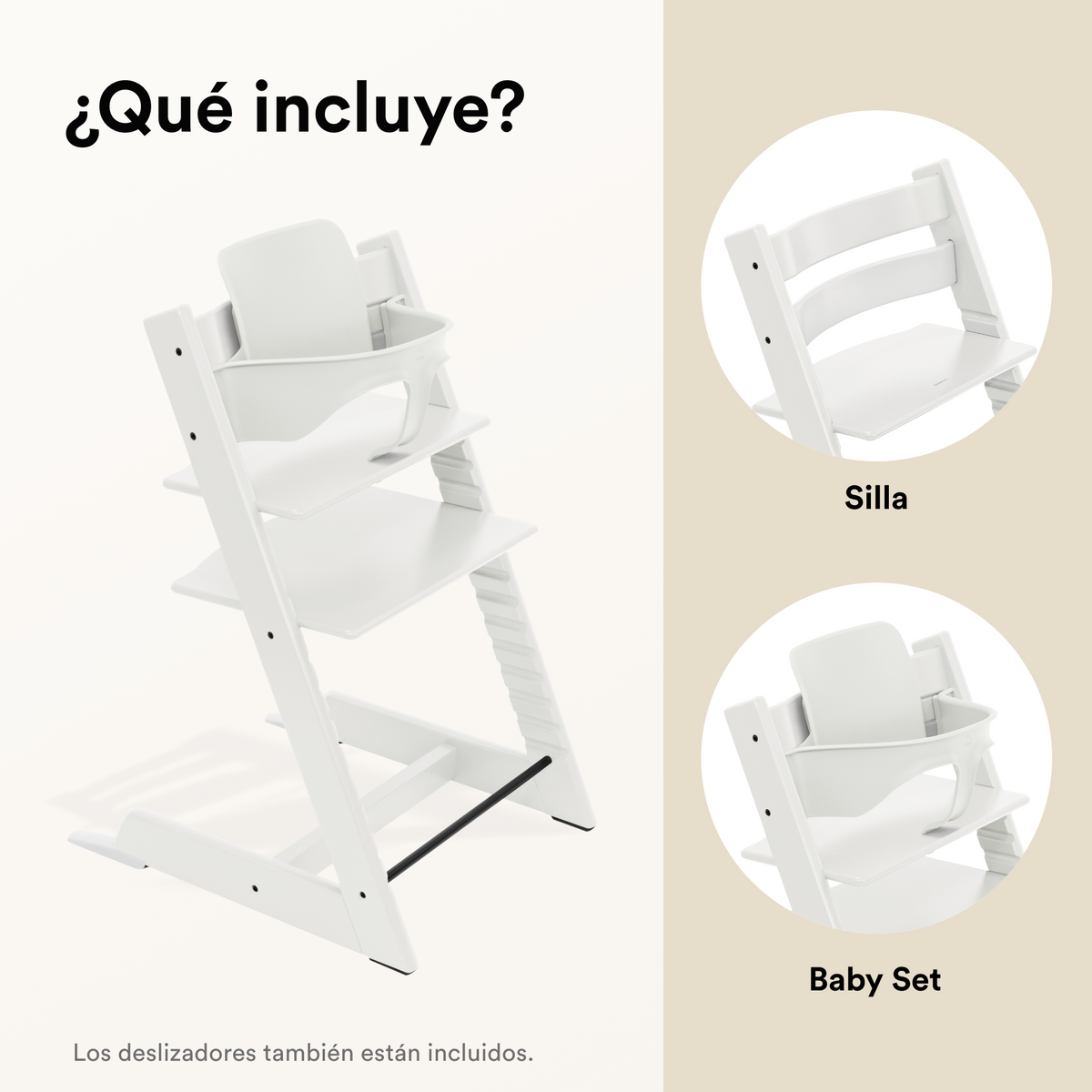 Pack Silla Tripp Trapp® + Baby Set - White | Stokke