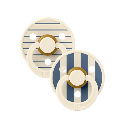 Pack de 2 Chupetes - Ivory Steel Blue | BIBS