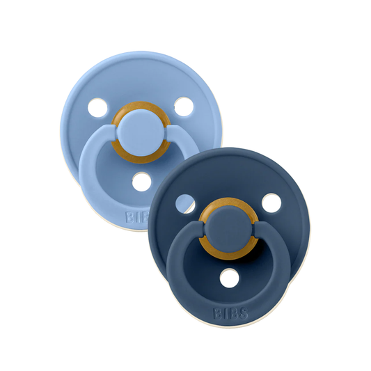 Pack de 2 Chupetes - Sky Blue & Steel Blue | BIBS