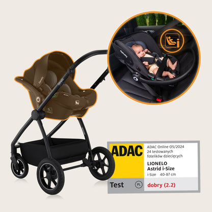 Coche Travel System 3 en 1 Meril - Black Onyx | Lionelo