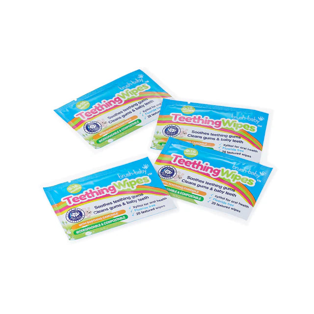 Toallitas Biodegradables para Dentición (20 unidades) | Brush Baby