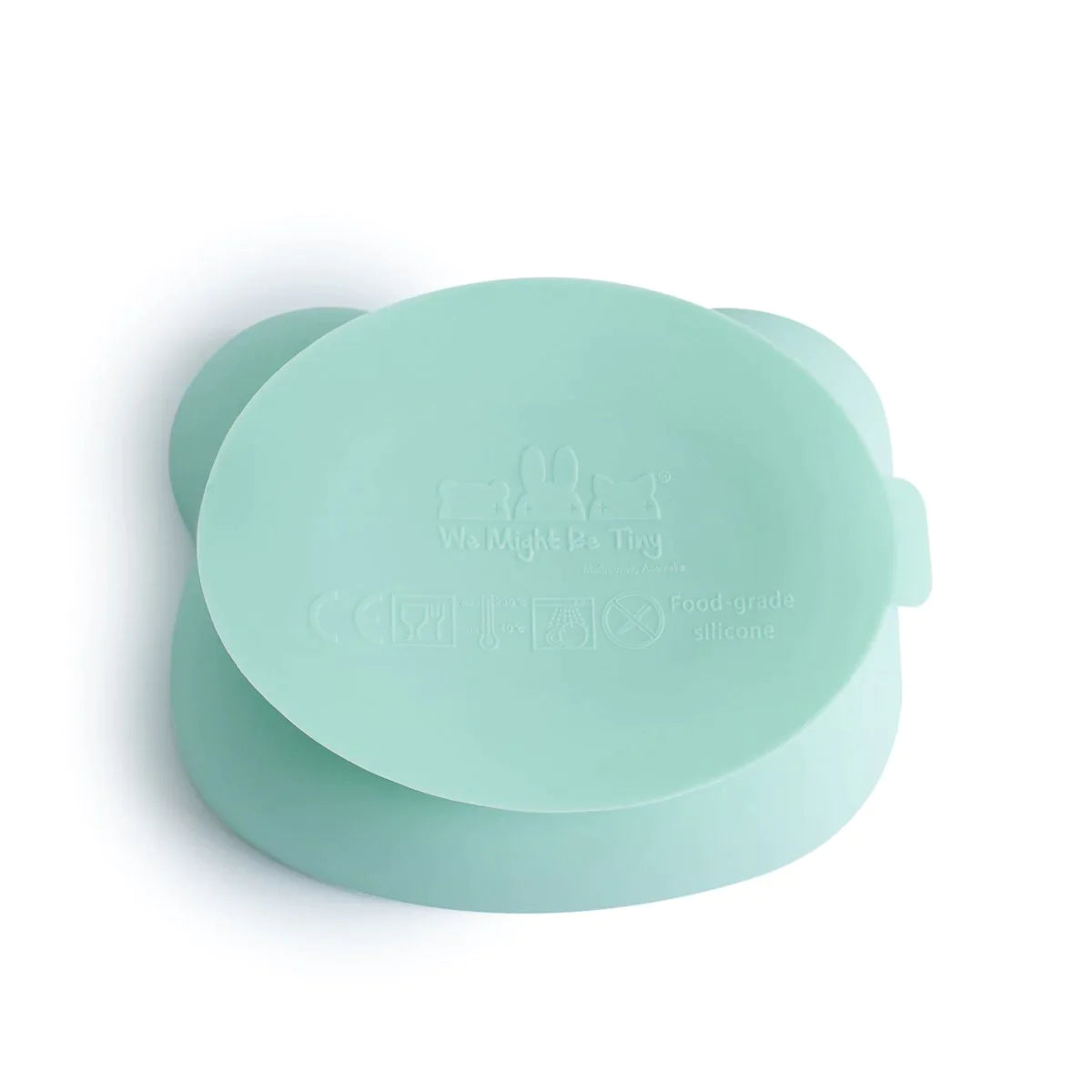 Bowl Oso con Ventosa y Tapa - Verde Menta | We Might Be Tiny
