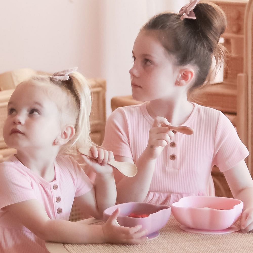 Bowl Oso con Ventosa y Tapa - Rosa Viejo | We Might Be Tiny
