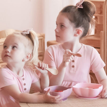 Bowl Oso con Ventosa y Tapa - Rosa Viejo | We Might Be Tiny