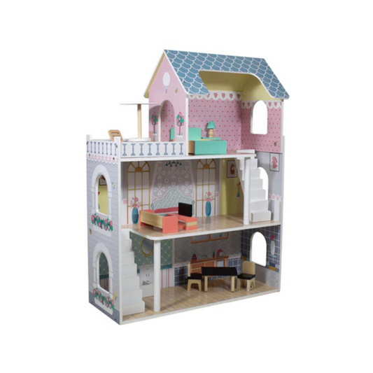 Casa de Muñecas + Muebles Madera Montessori - Princesas | Bebesit