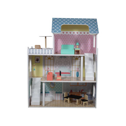 Casa de Muñecas + Muebles Madera Montessori - Princesas | Bebesit