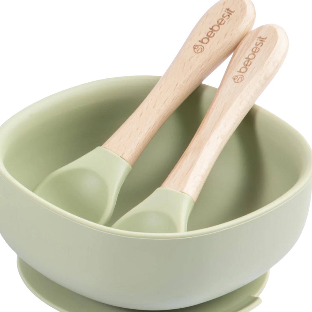 Set Alimentación March Silicona - Verde | Bebesit
