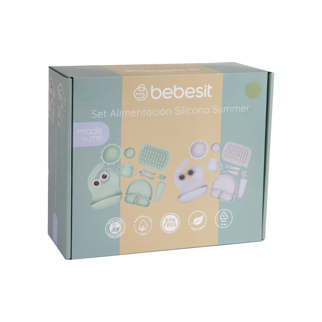 Set Alimentación Summer Silicona - Verde | Bebesit