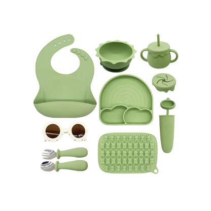 Set Alimentación Summer Silicona - Verde | Bebesit