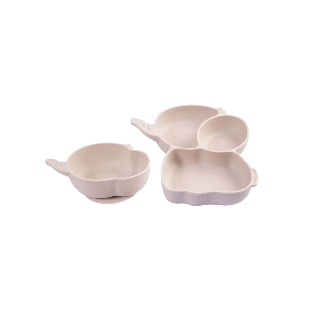 Set Alimentacion Elefante Silicona - Beige | Bebesit