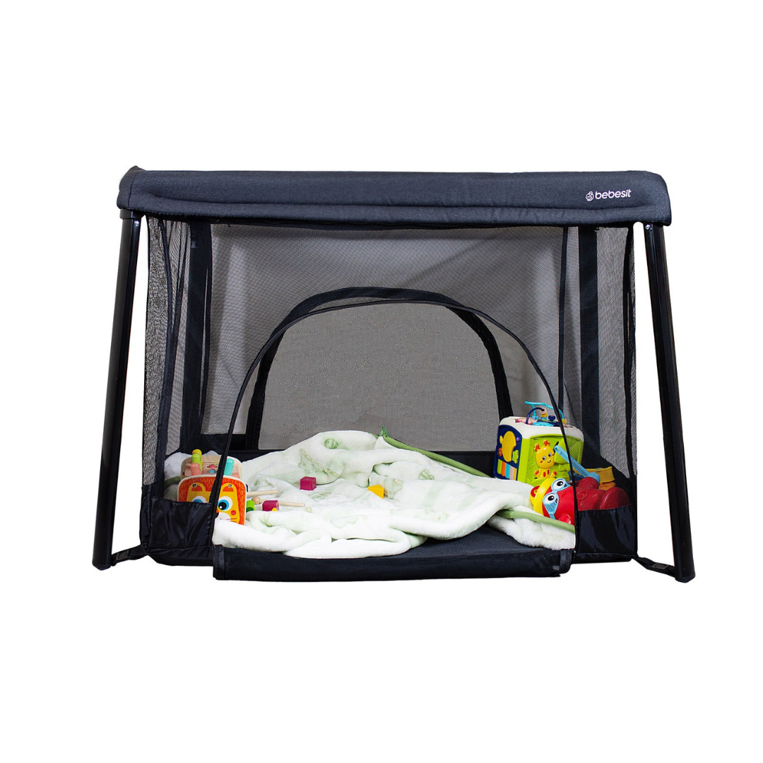 Cuna Corral 3 en 1 Eclipse Safe & Sleep - Negro | Bebesit