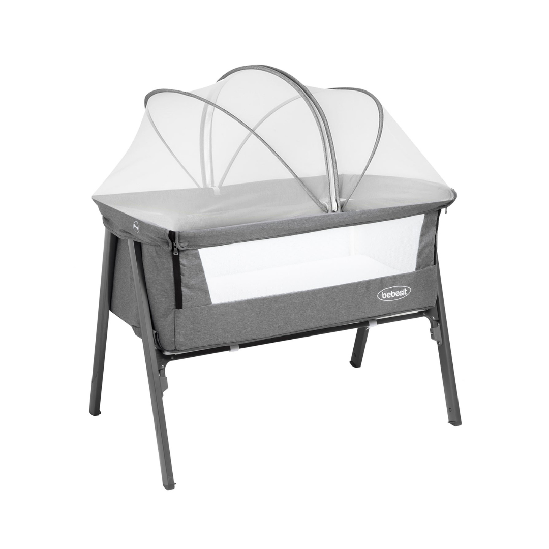 Cuna Colecho Easy LX con Mosquitero  - Gris | Bebesit