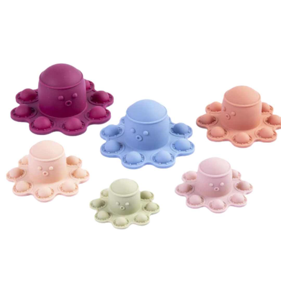 Juguete Torre Pulpo Montessori Silicona | Bebesit