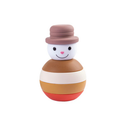 Juguete Muñeco de Nieve Montessori Silicona - Café | Bebesit