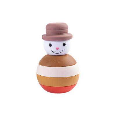 Juguete Muñeco de Nieve Montessori Silicona - Café | Bebesit