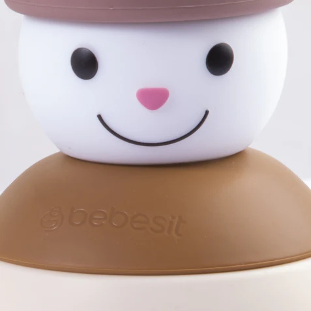 Juguete Muñeco de Nieve Montessori Silicona - Café | Bebesit