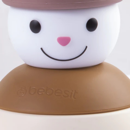 Juguete Muñeco de Nieve Montessori Silicona - Café | Bebesit