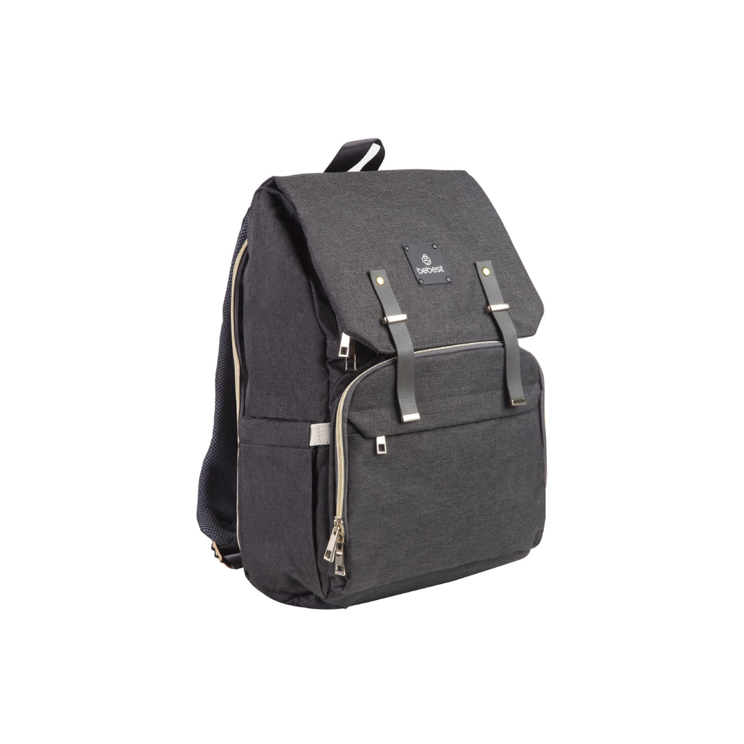 Mochila Maternal Mudador - Melange Negro | Bebesit