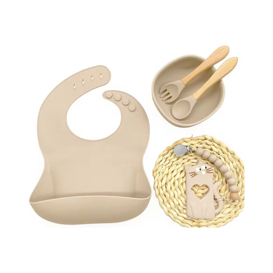 Set Alimentación March Silicona - Beige | Bebesit