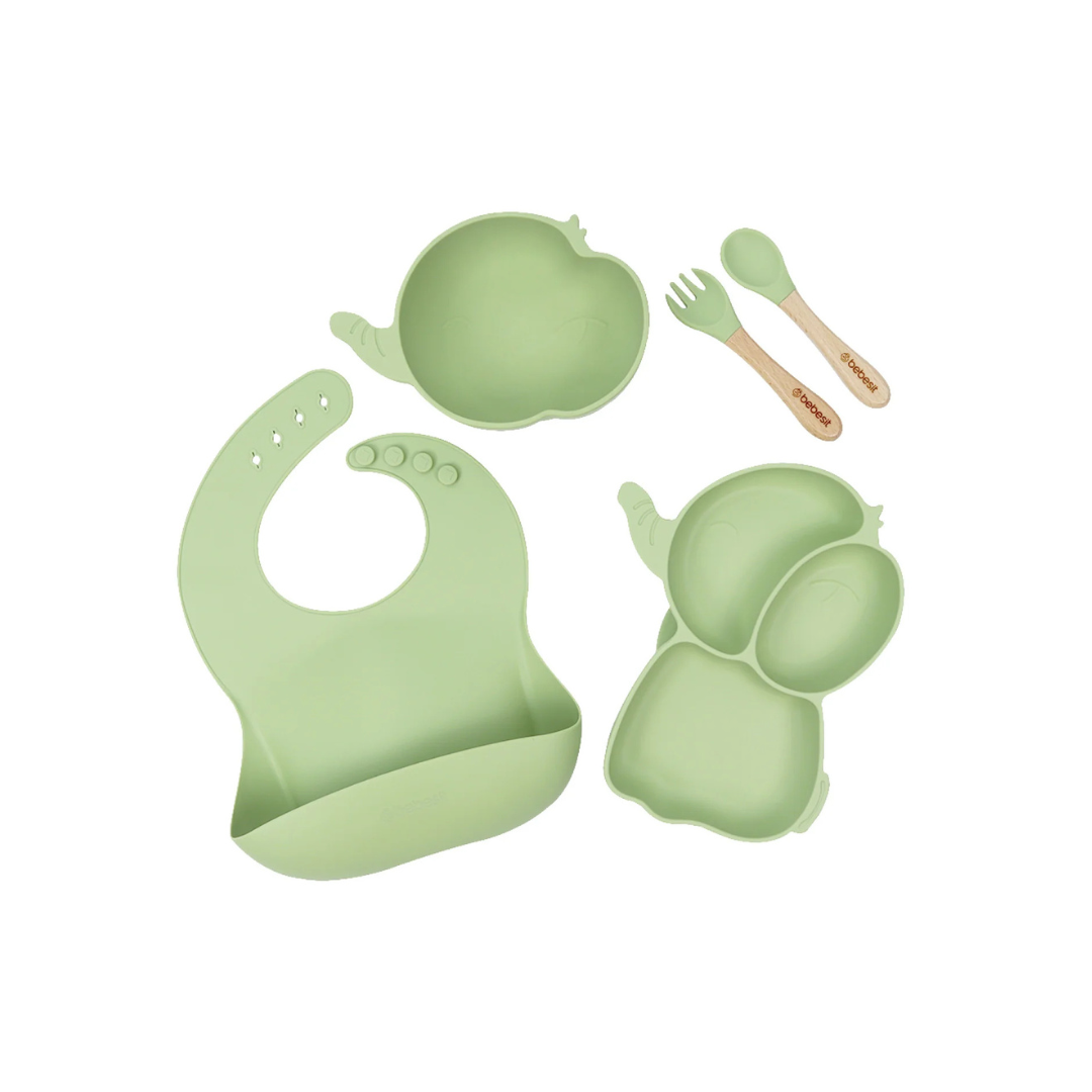 Set de Alimentación Elefante - Verde | Bebesit
