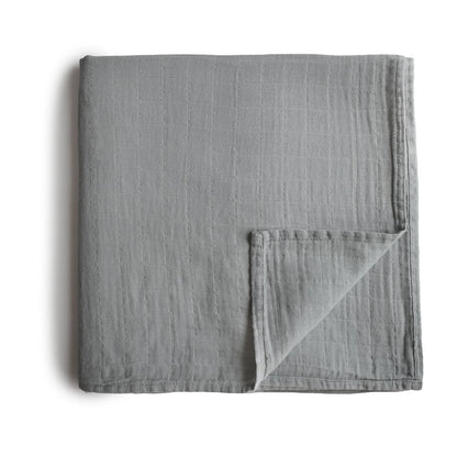 Manta Swaddle de Muselina de Algodón Orgánico - Belgian Grey | Mushie
