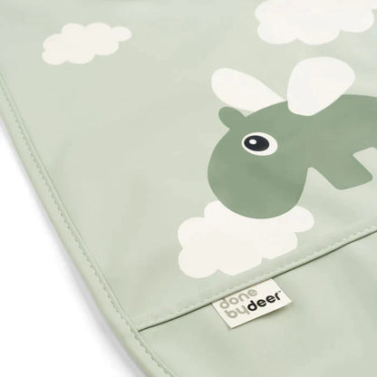 Babero con Velcro Happy Clouds - Verde | Done by deer