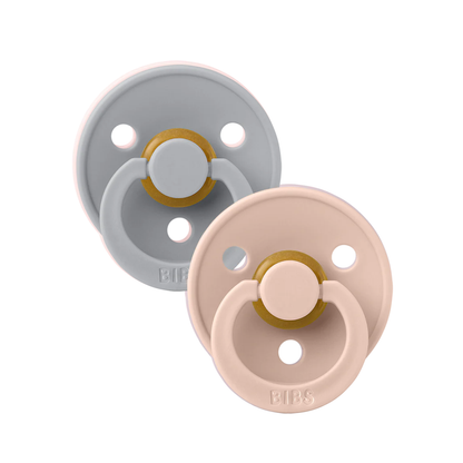 Pack of 2 Natural Rubber Pacifiers - Cloud &amp; Blush