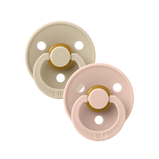 Pack of 2 Natural Rubber Pacifiers - Vanilla &amp; Blush