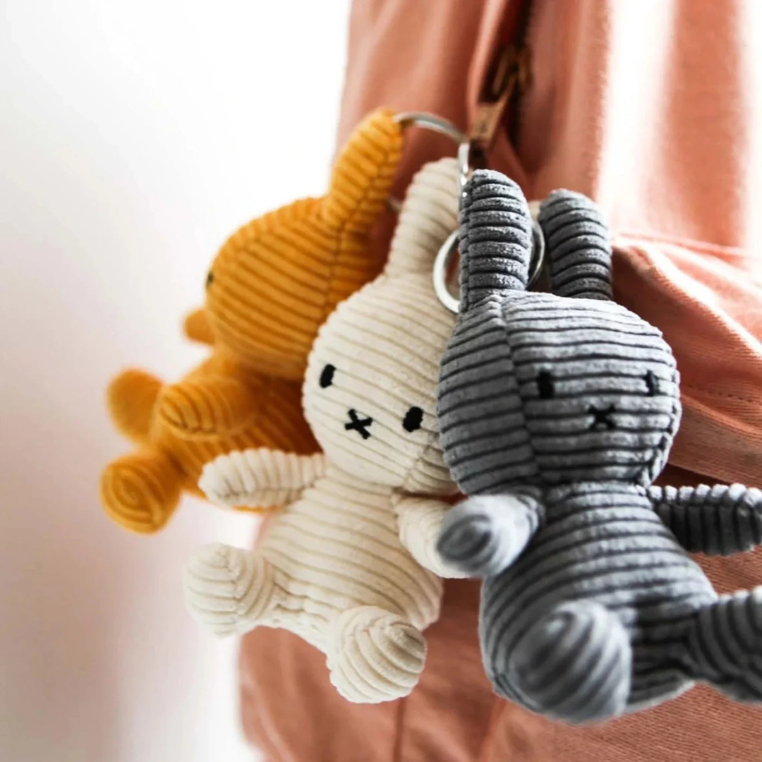 Peluche y Llavero Miffy Eco Corduroy 10 cm - Blanco | Bon Ton Toys