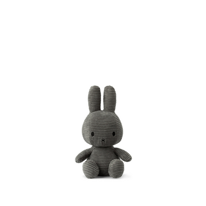 Peluche Miffy Eco Corduroy 33 cm - Gris | Bon Ton Toys