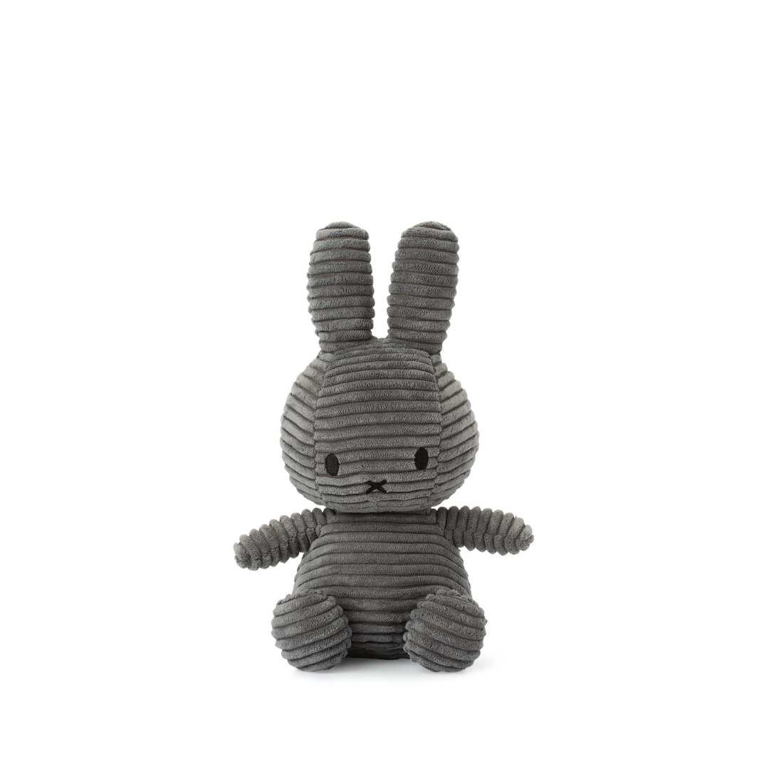 Peluche Miffy Eco Corduroy 50 cm - Gris | Bon Ton Toys