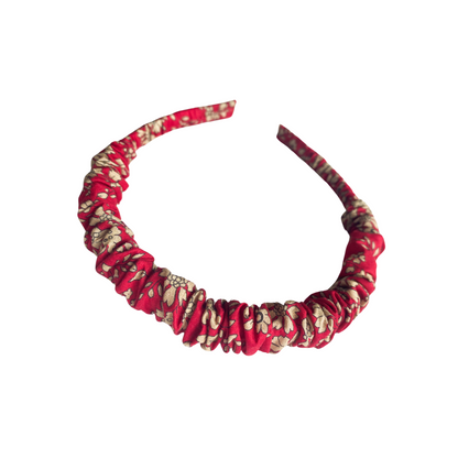 Cintillo Repollito - Rojo Flores Liberty | Caperucita