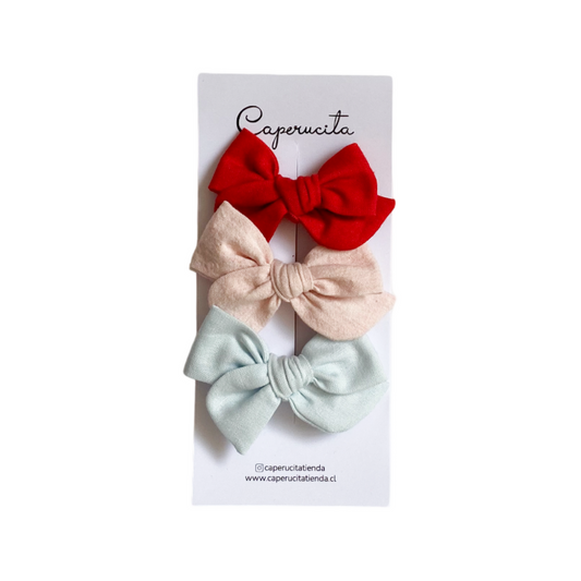 Set 3 Margaritas Chicas - Mix Colores Lisos | Caperucita