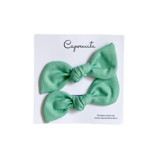 Set 2 Colet Orejitas de Oso - Tamaño S - Turquesa | Caperucita