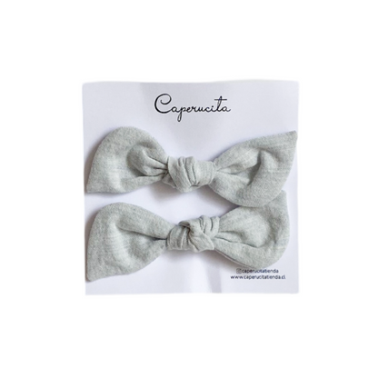 Set 2 Colet Orejitas de Oso - Tamaño S - Celeste Claro | Caperucita